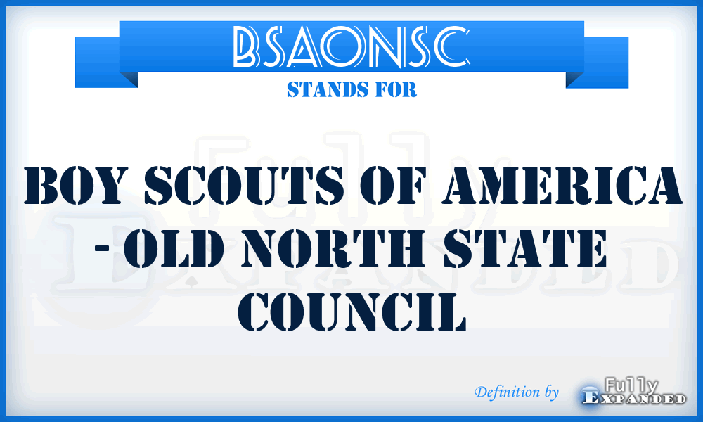 BSAONSC - Boy Scouts of America - Old North State Council