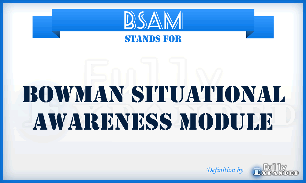 BSAM - BOWMAN Situational Awareness Module