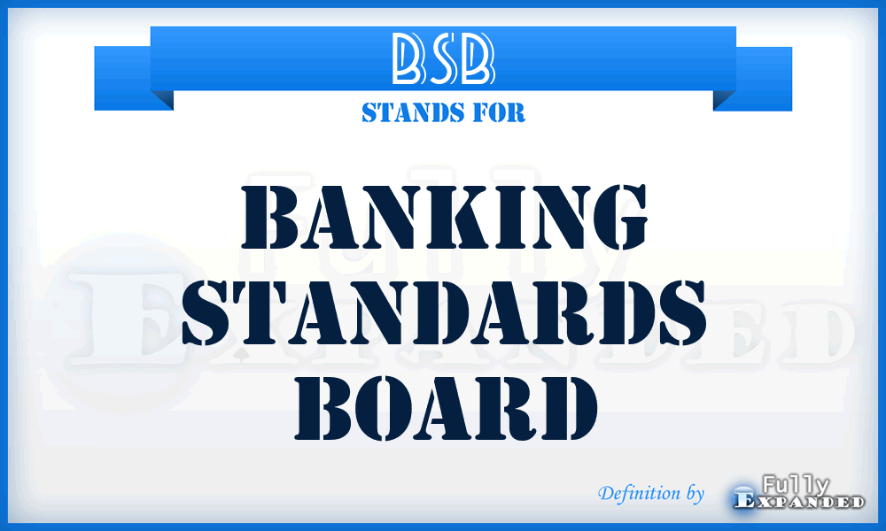 BSB - Banking Standards Board