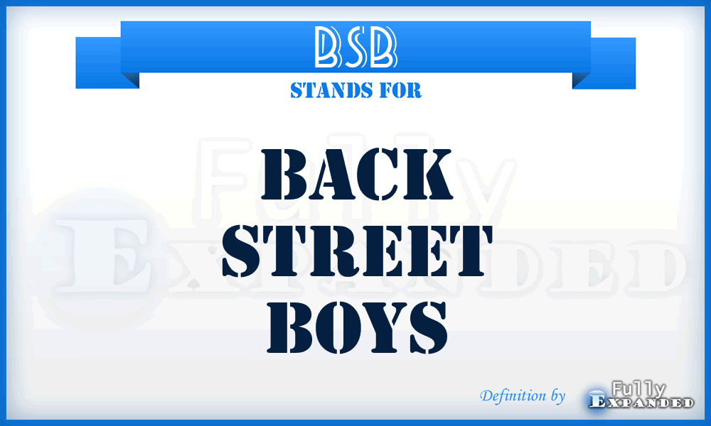 BSB - Back Street Boys