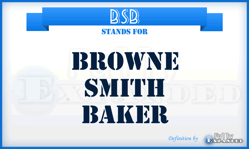 BSB - Browne Smith Baker
