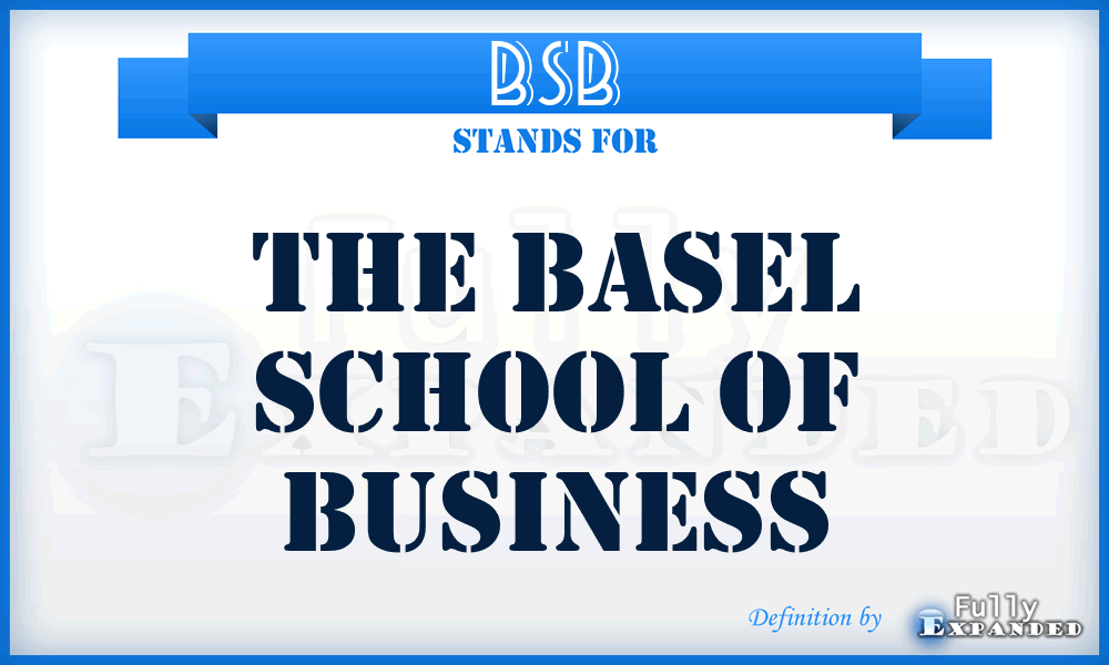 BSB - The Basel School of Business