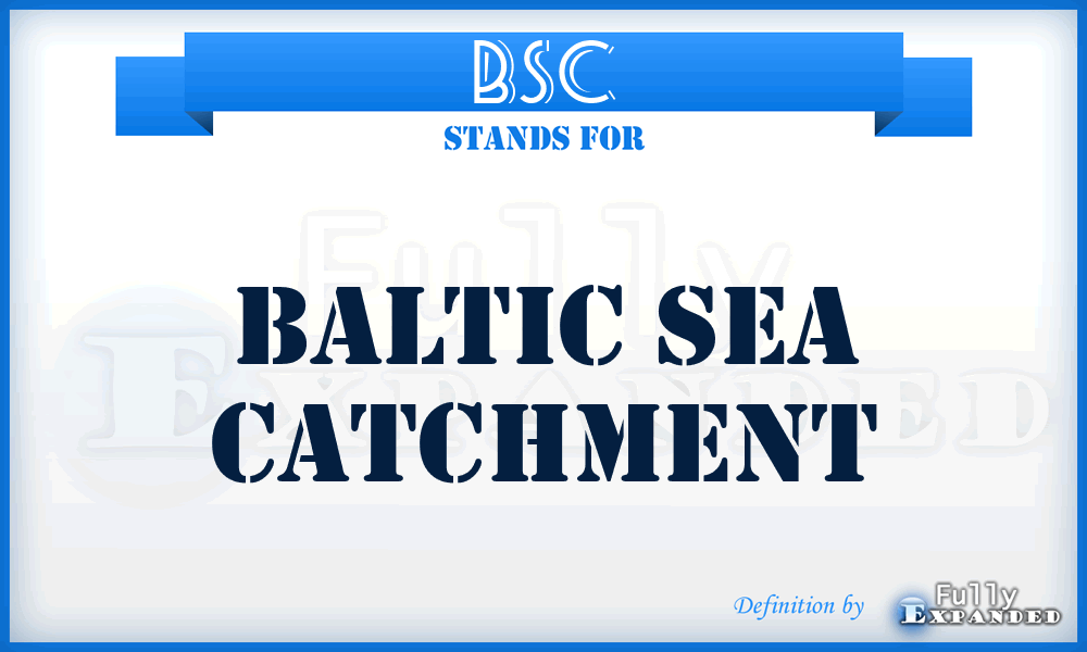 BSC - Baltic Sea Catchment