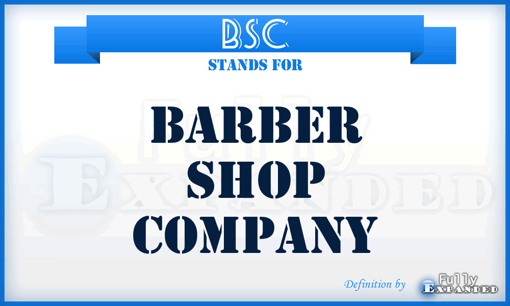 BSC - Barber Shop Company