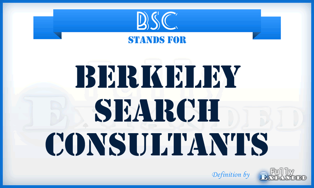 BSC - Berkeley Search Consultants