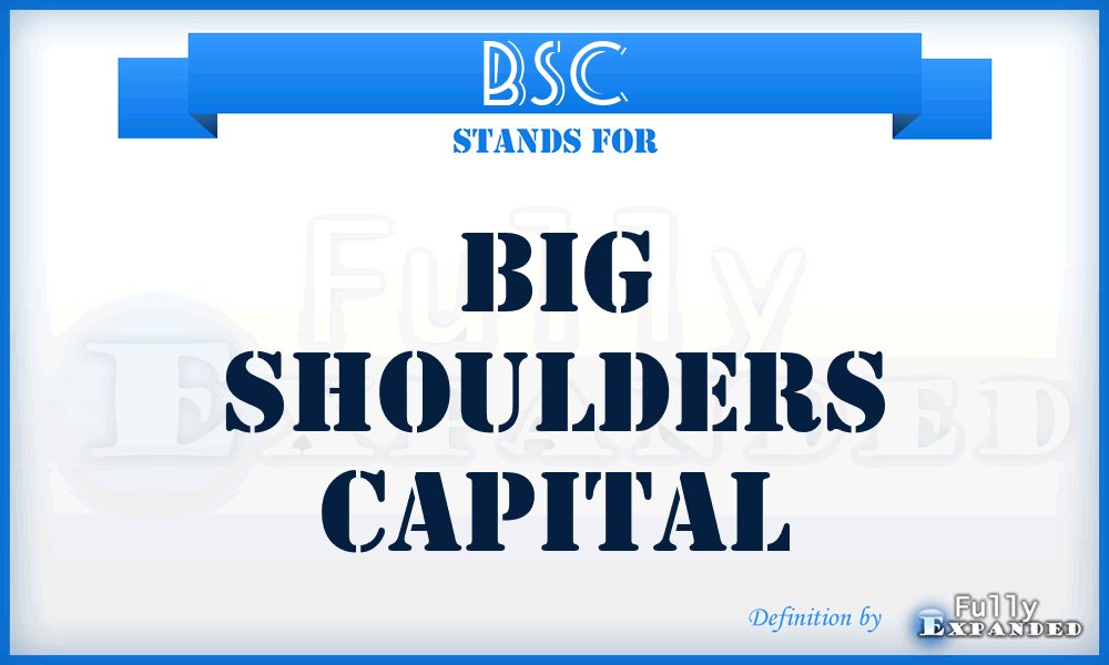 BSC - Big Shoulders Capital