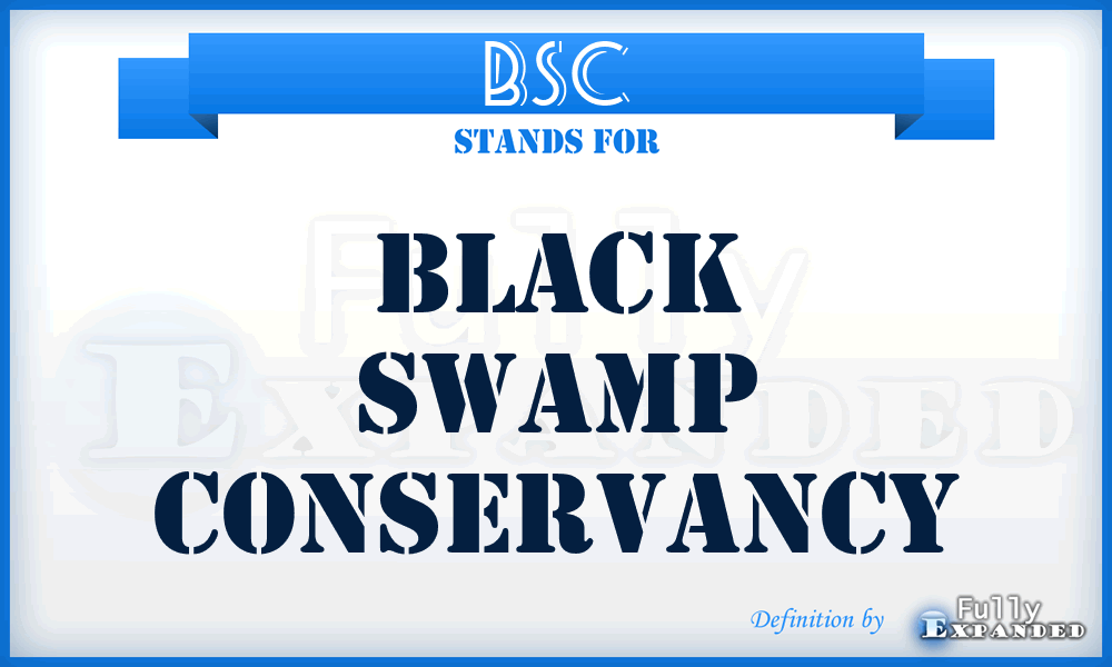 BSC - Black Swamp Conservancy