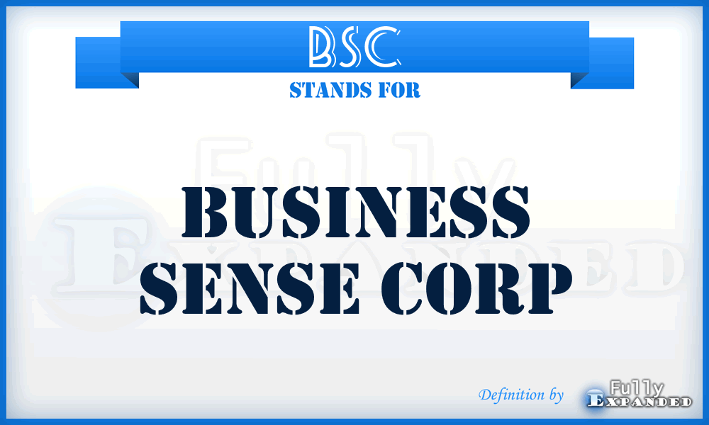 BSC - Business Sense Corp