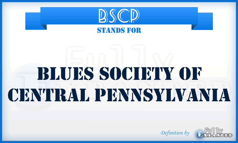 BSCP - Blues Society of Central Pennsylvania