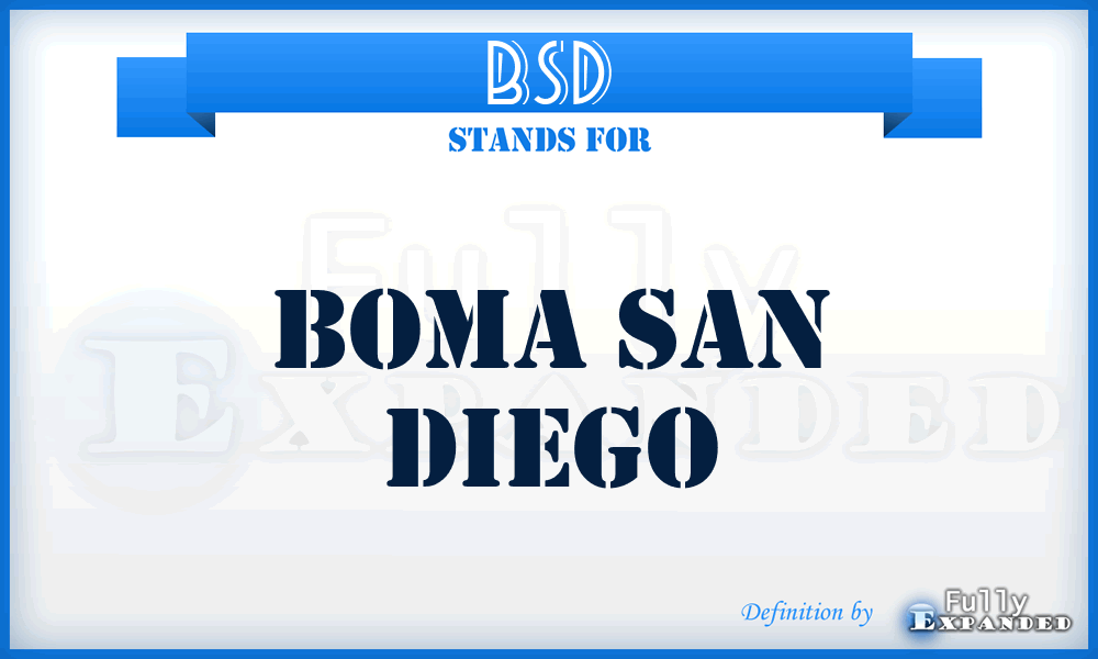 BSD - Boma San Diego