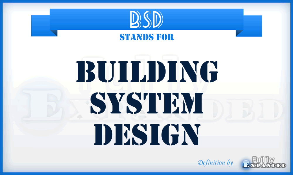 BSD - Building System Design