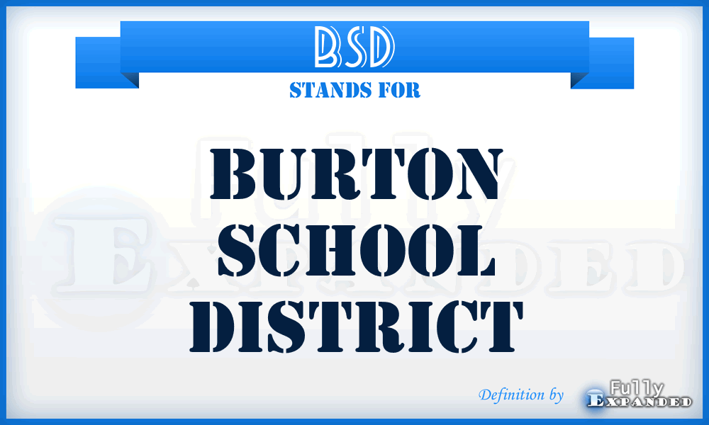 BSD - Burton School District
