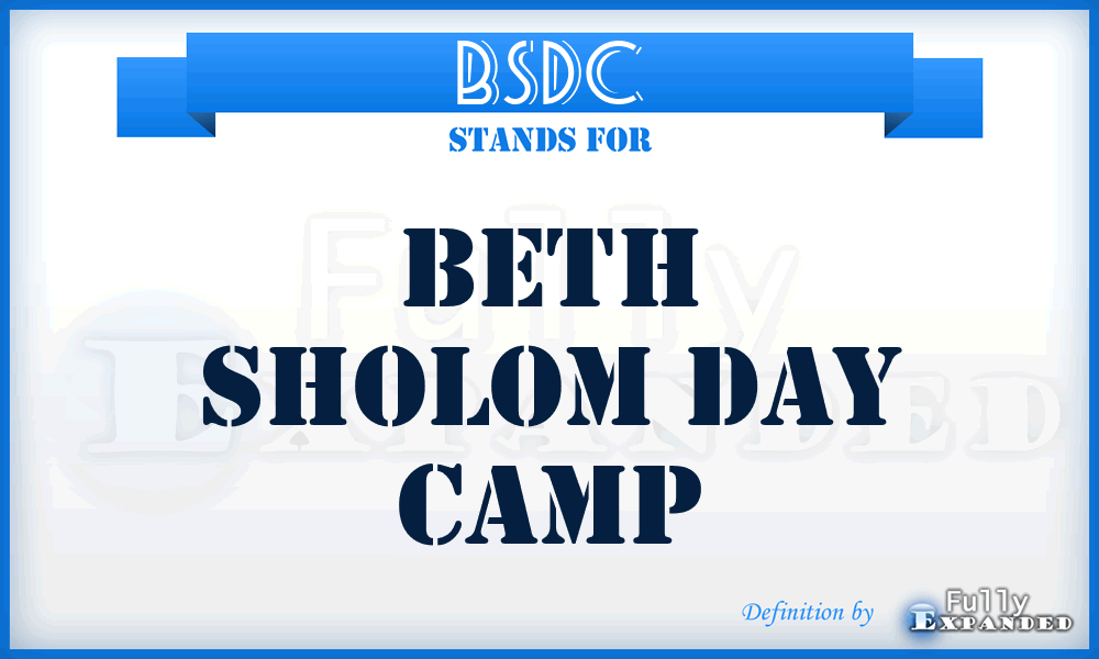 BSDC - Beth Sholom Day Camp