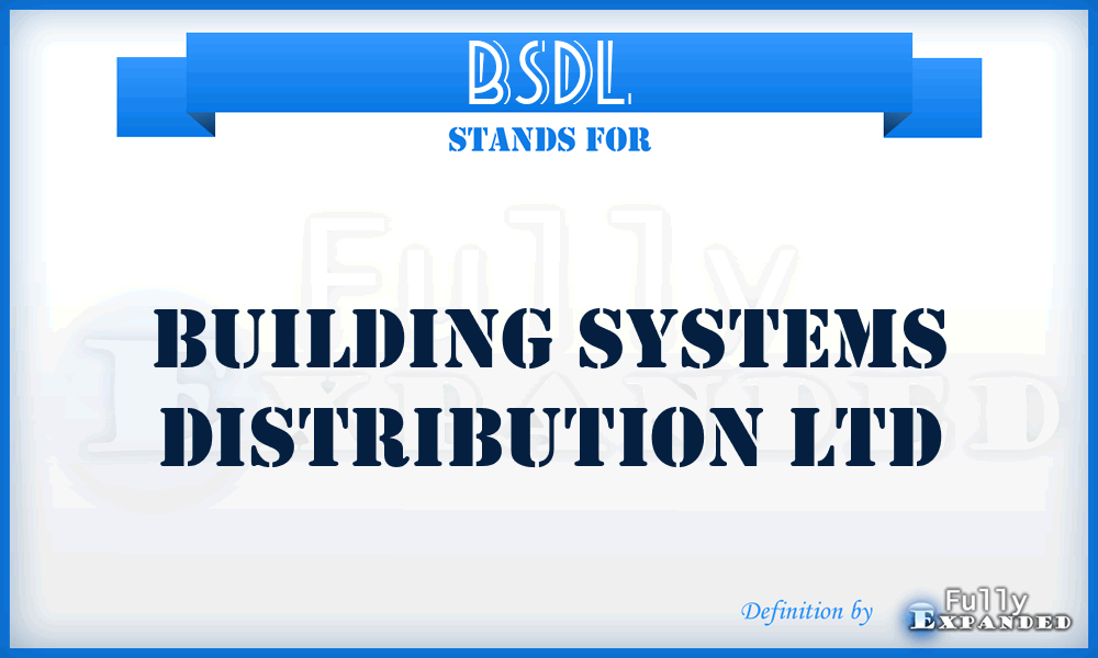 BSDL - Building Systems Distribution Ltd