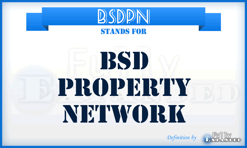 BSDPN - BSD Property Network