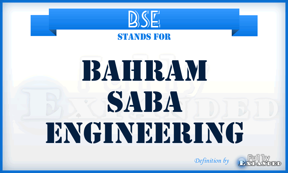 BSE - Bahram Saba Engineering