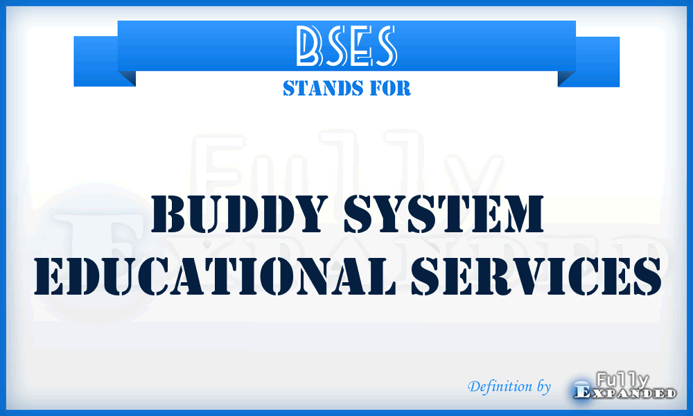 BSES - Buddy System Educational Services