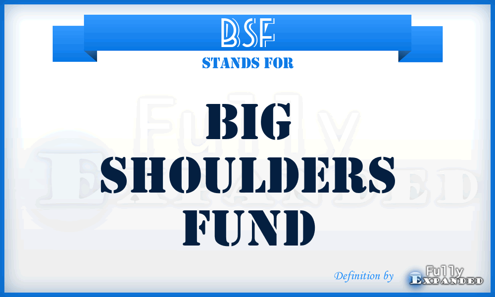 BSF - Big Shoulders Fund