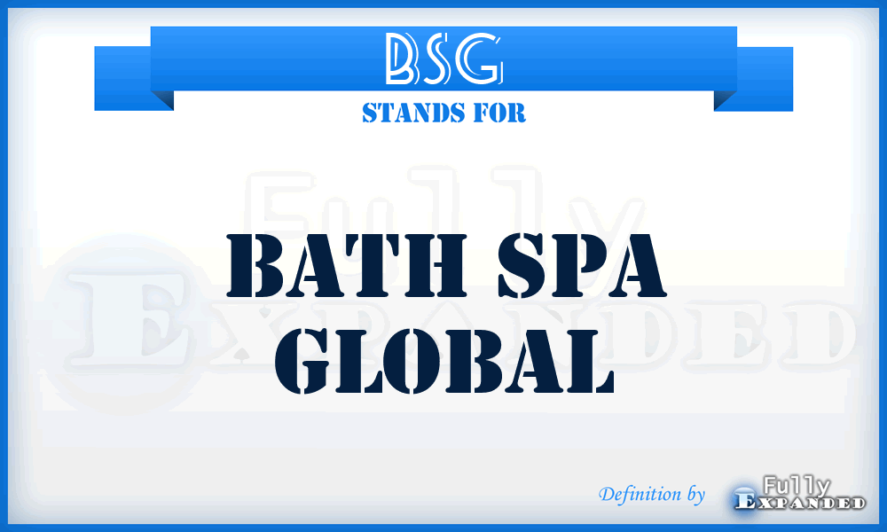 BSG - Bath Spa Global