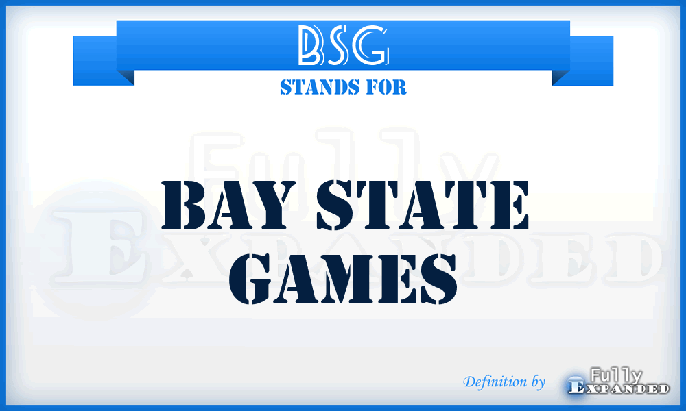 BSG - Bay State Games