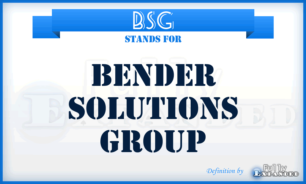 BSG - Bender Solutions Group