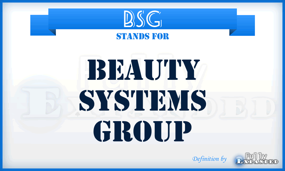 BSG - Beauty Systems Group