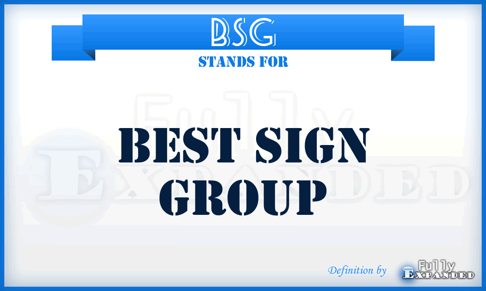 BSG - Best Sign Group