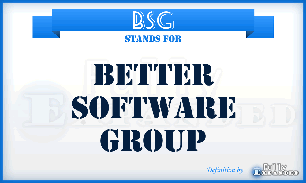 BSG - Better Software Group