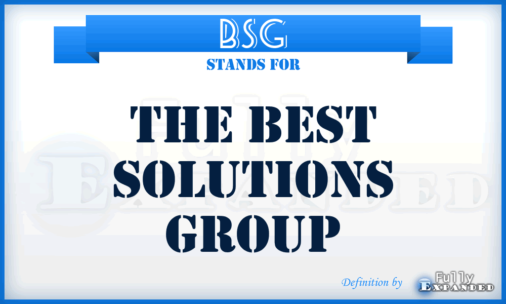 BSG - The Best Solutions Group