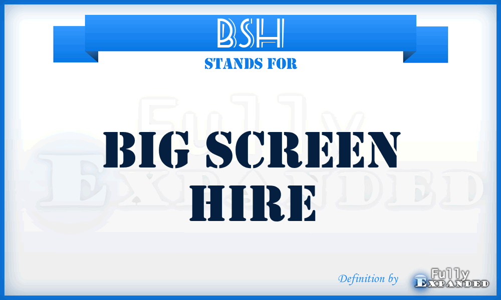 BSH - Big Screen Hire