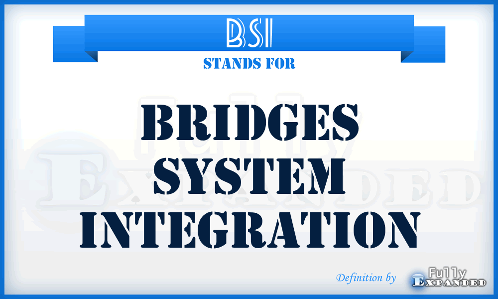 BSI - Bridges System Integration