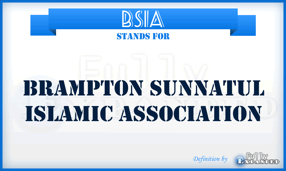 BSIA - Brampton Sunnatul Islamic Association