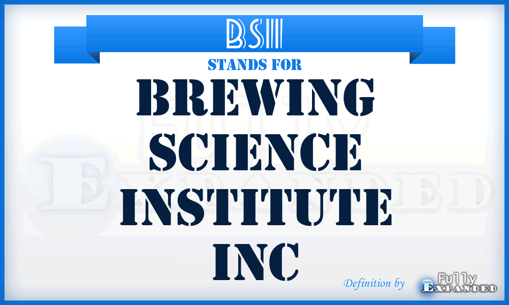 BSII - Brewing Science Institute Inc