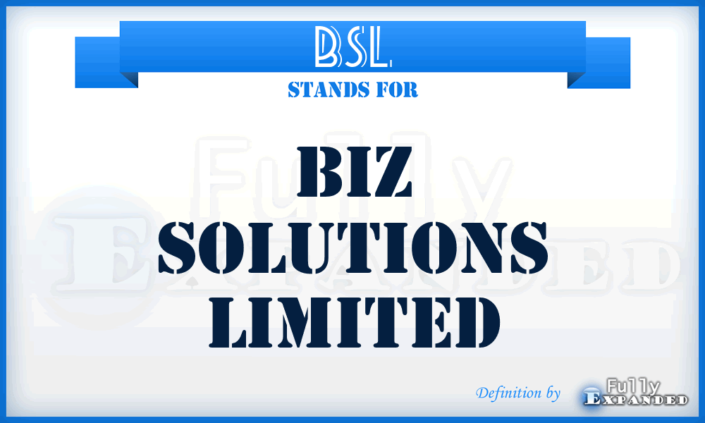 BSL - Biz Solutions Limited