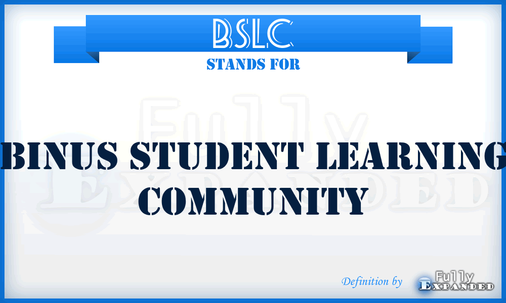 BSLC - Binus Student Learning Community