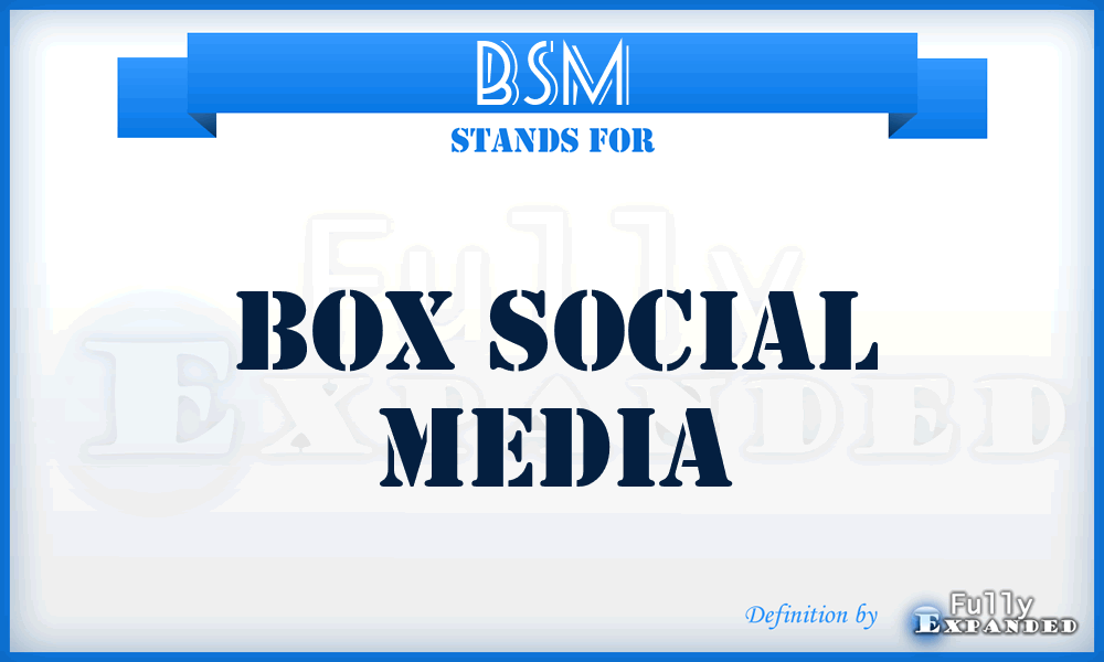 BSM - Box Social Media