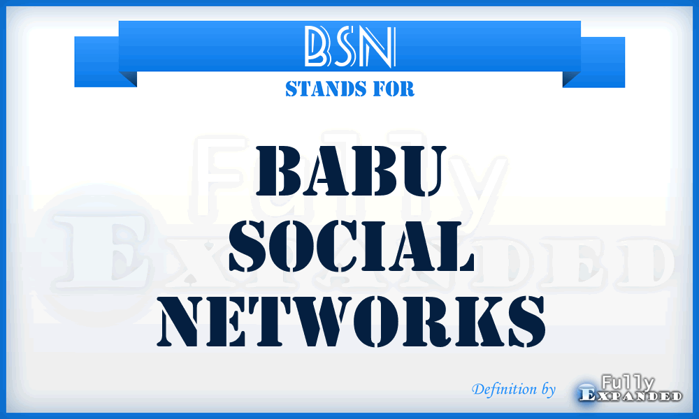 BSN - Babu Social Networks