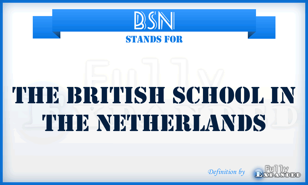 BSN - The British School in the Netherlands