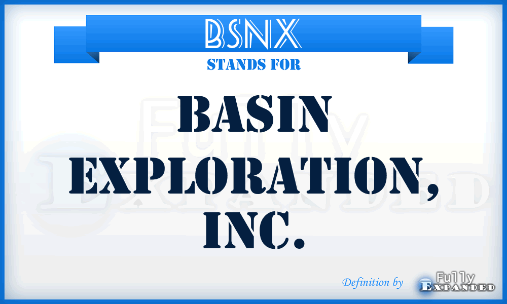 BSNX - Basin Exploration, Inc.