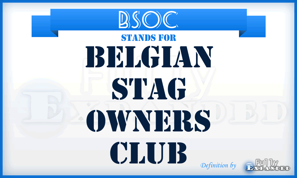 BSOC - Belgian Stag Owners Club