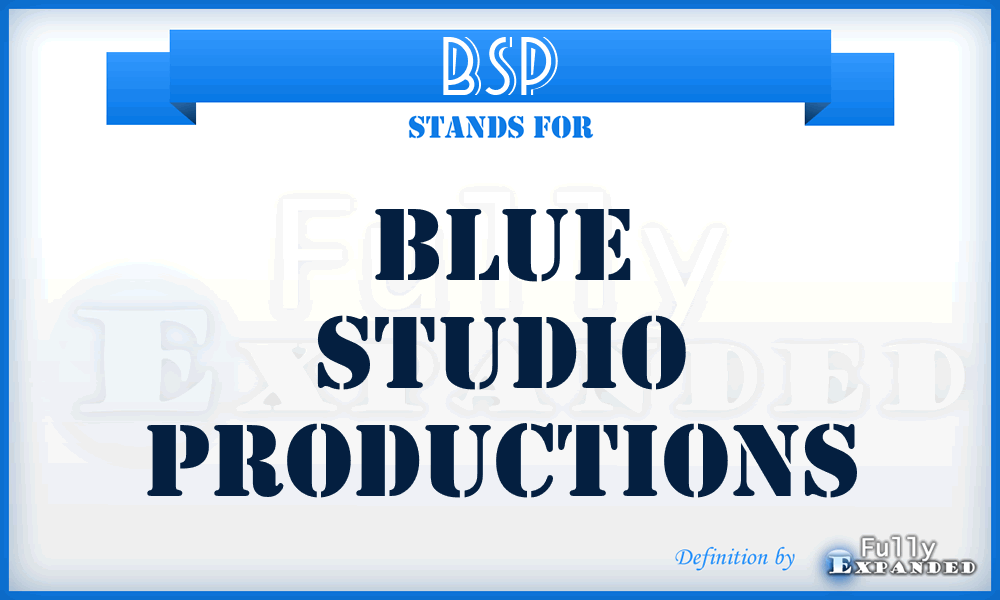BSP - Blue Studio Productions