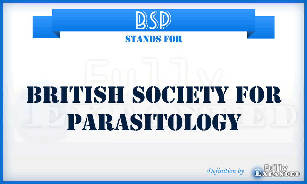 BSP - British Society for Parasitology