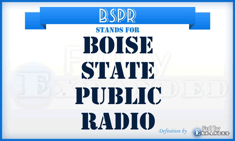 BSPR - Boise State Public Radio