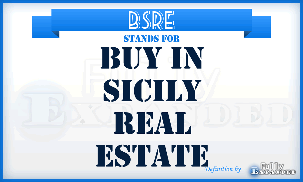 BSRE - Buy in Sicily Real Estate