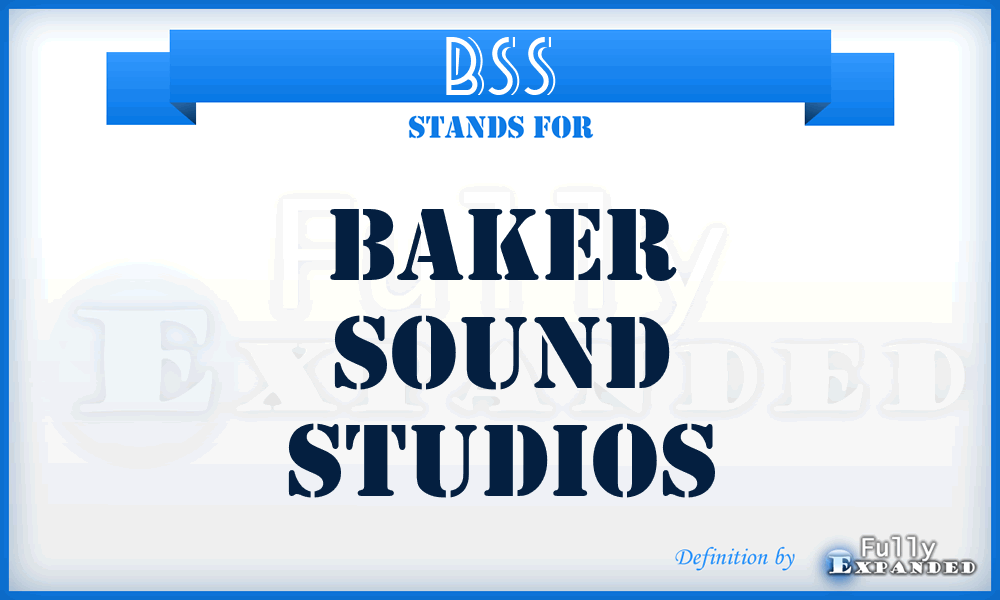 BSS - Baker Sound Studios
