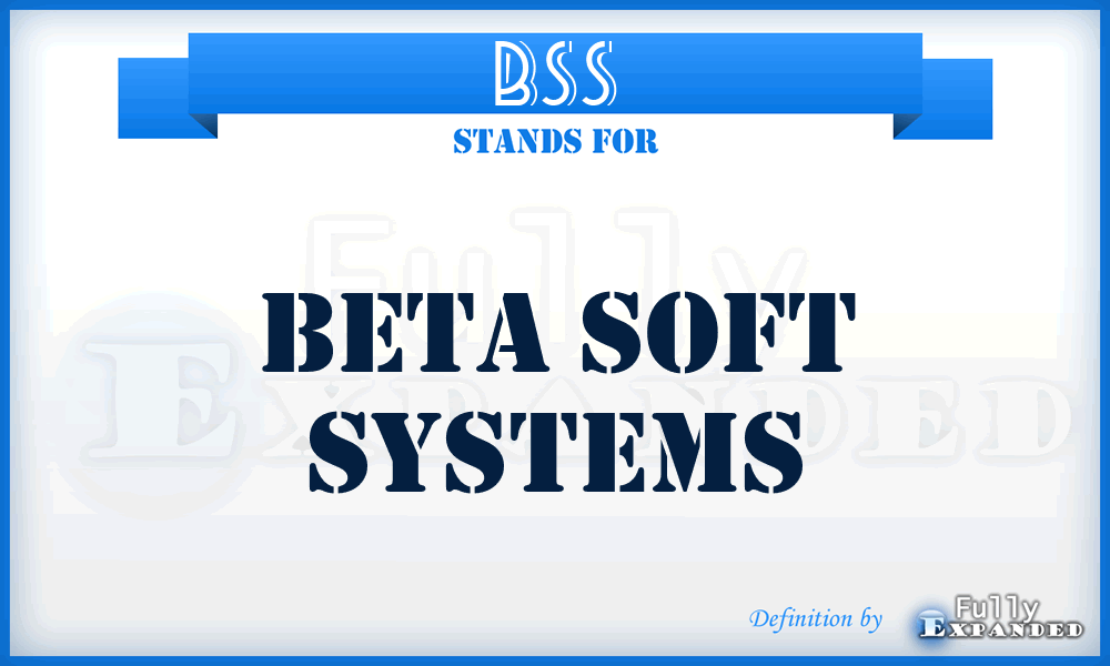 BSS - Beta Soft Systems