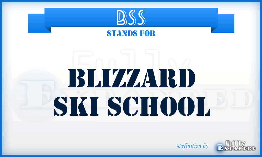 BSS - Blizzard Ski School
