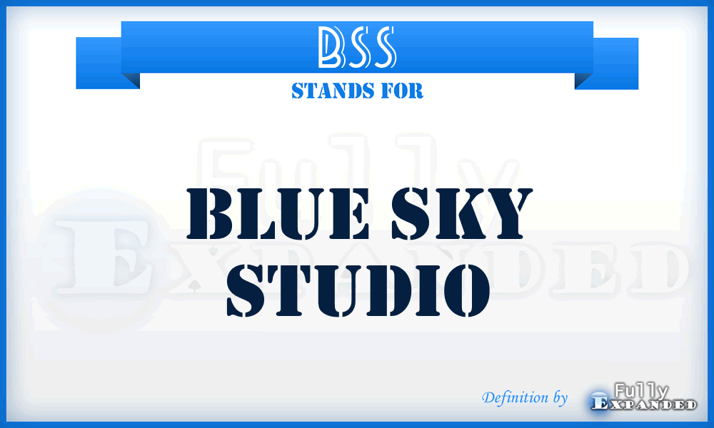 BSS - Blue Sky Studio