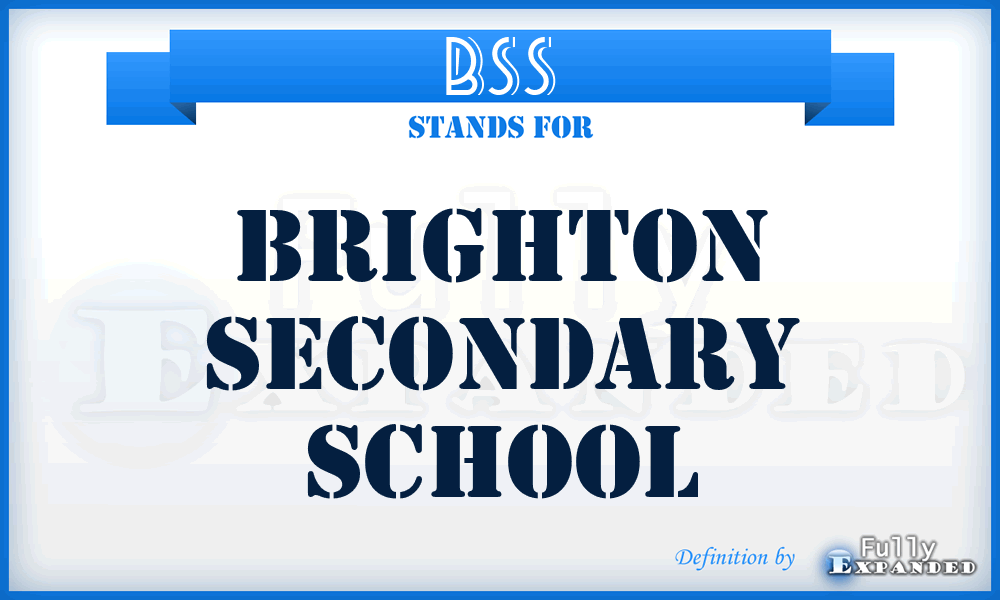 BSS - Brighton Secondary School