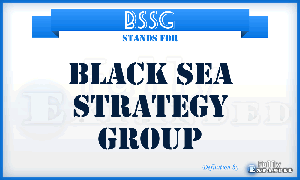 BSSG - Black Sea Strategy Group